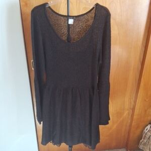 VENUS Black Long Sleeve Dress